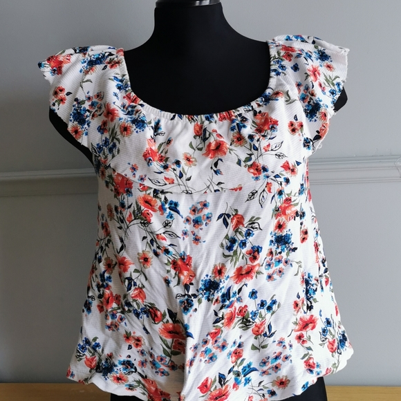 Floral off the shoulder crop top - Picture 3 of 3